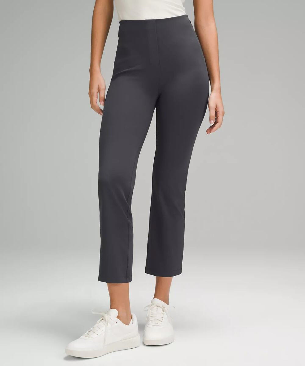 Lululemon Smooth Fit Pull-On High-Rise Y2k Cropped Pant size 10 Graphite A011052